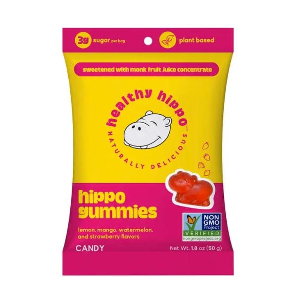 Healthy Hippo Low Sugar Plant-Based Sour Hippo Gummies