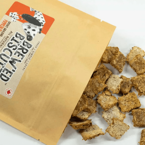 THE ECO DOG SNACK PACK : UPCYCLED BREW'ED BISCUITS PUMPKIN SWEET POTATO & APPLE CINNAMON